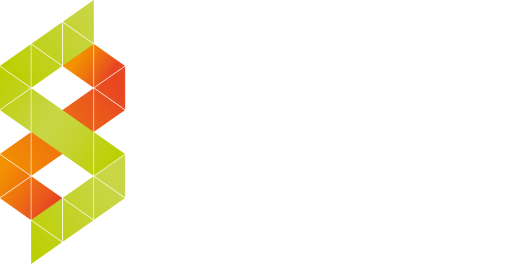 el logo de sinergy solutions en blanco